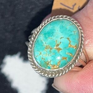 Kingman Turquoise Ring 925  NWOT
